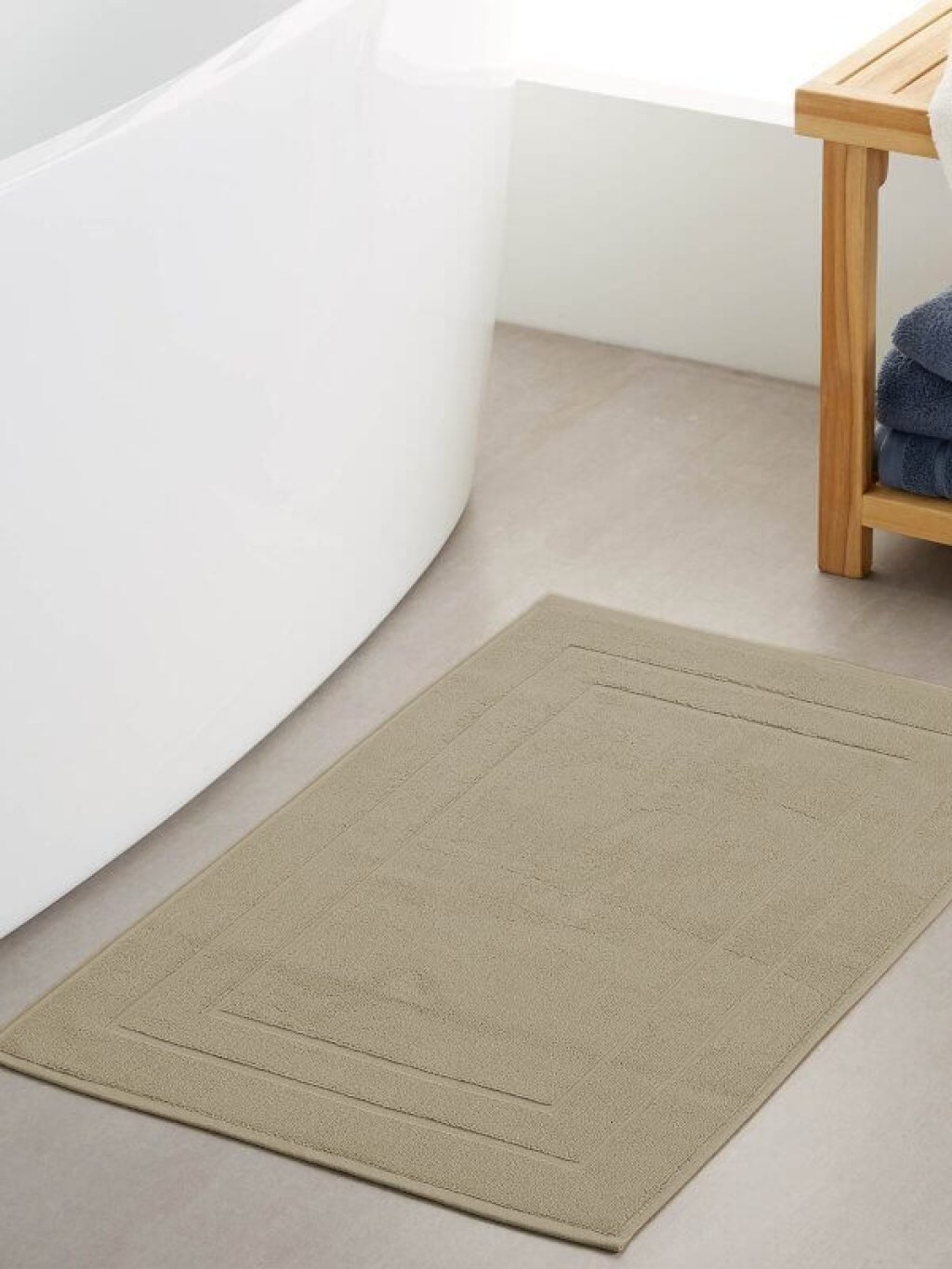 Πατάκι Μπάνιου Ξενοδοχείου Μπεζ Βαμβακερό 700gsm 50x75 | Γαρύφαλλο - Λευκά Είδη